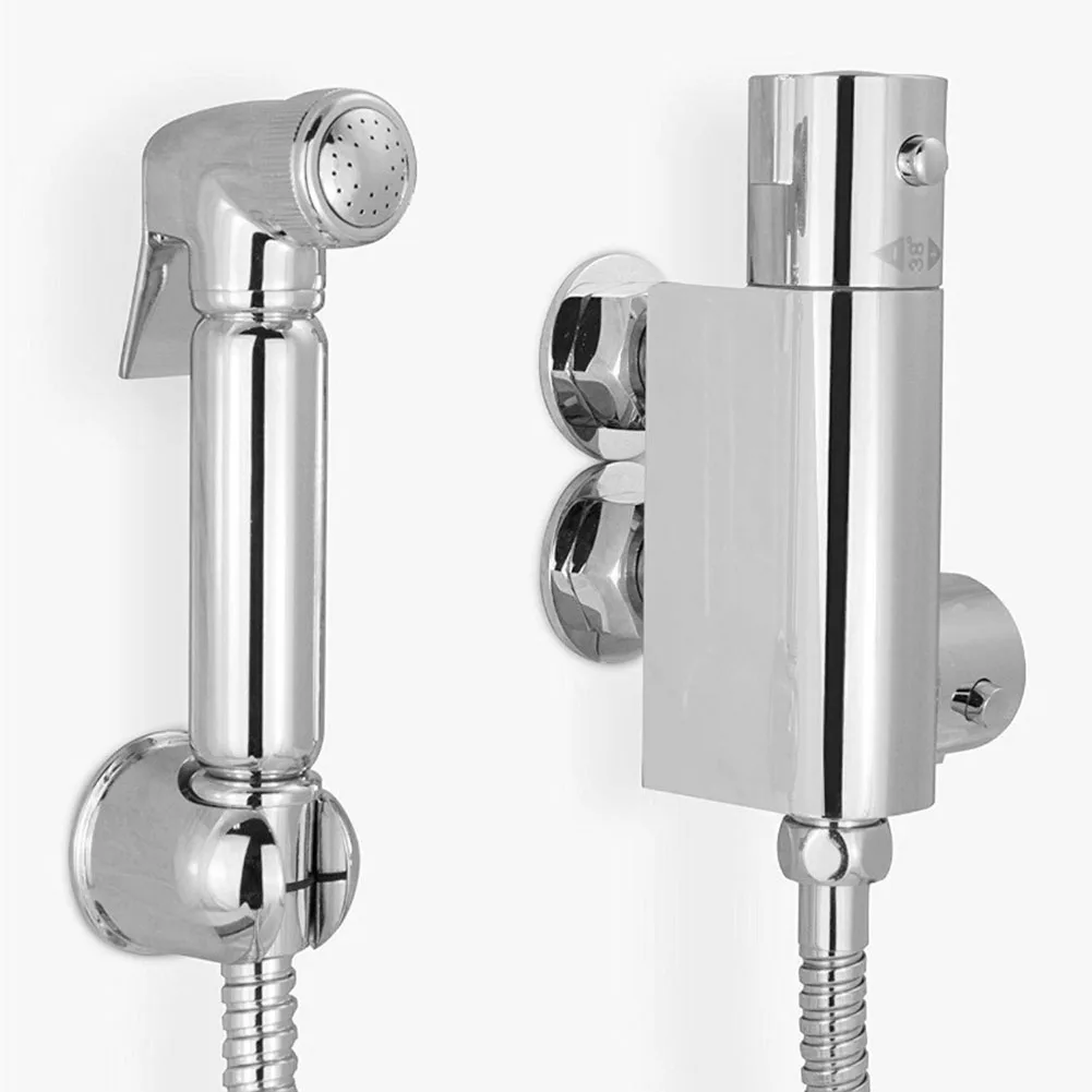 

High Quality Wall Bracket Chrome Finish For All Plumbing Systems Spray Head Bidets Valve Douche Spray Kit Brass