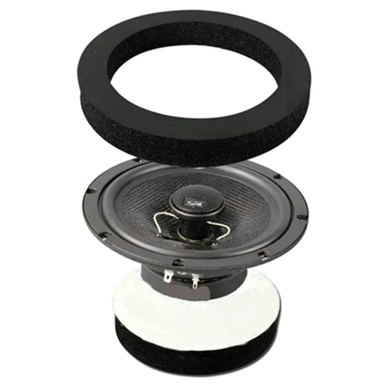

4Pcs Universal 7.9'' Diameter Car Speaker Sound Insulation Sponge Pad Foam Self Adhesive Sponge Pad