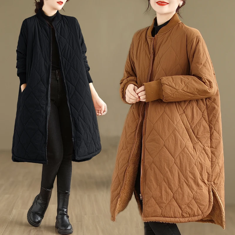 Зима 2024 новинка больших размеров пухкое пальто с воротником-стойкой для девочек