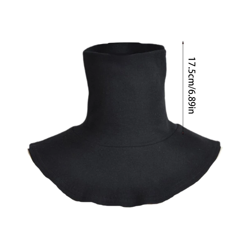 Для женщин и мужчин простой сплошной цвет манишка накладной воротник водолазка