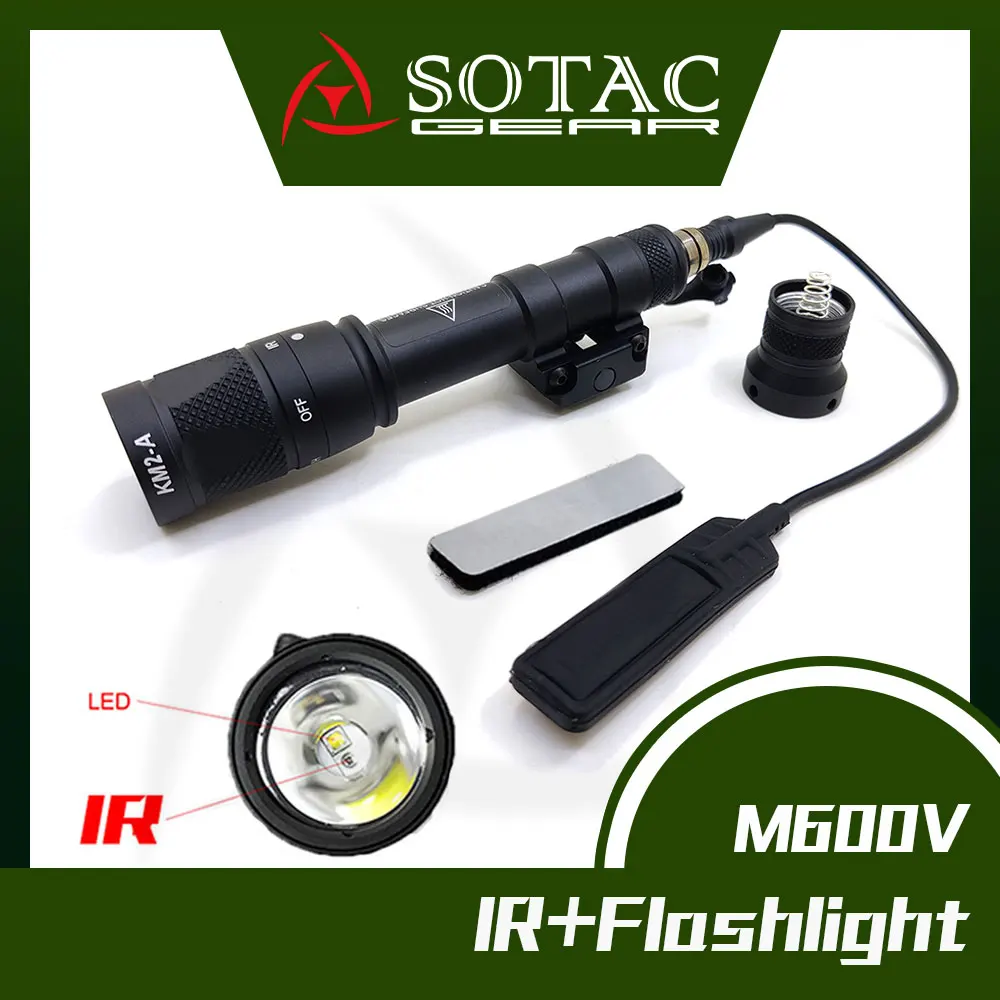 

SOTAC Tactical M600 M600V IR Weapon Light White LED Light And IR Infrared Output Scout Flashlight for Rifle AR15 M16