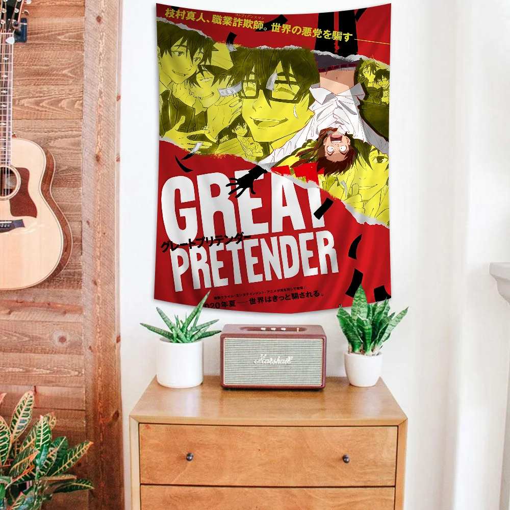 Настенный гобелен с рисунком из аниме сделай сам украшение для дома