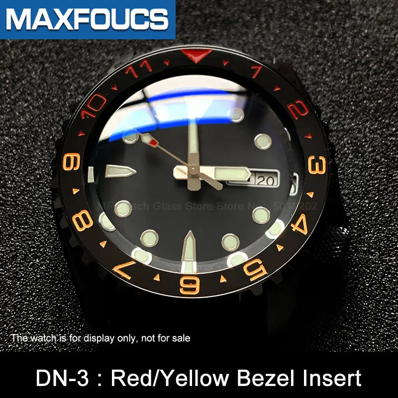 Flat ceramic bezel insert 38*31.5mm  Double color No Luminous For Seiko SKX007 SKX009 watch parts