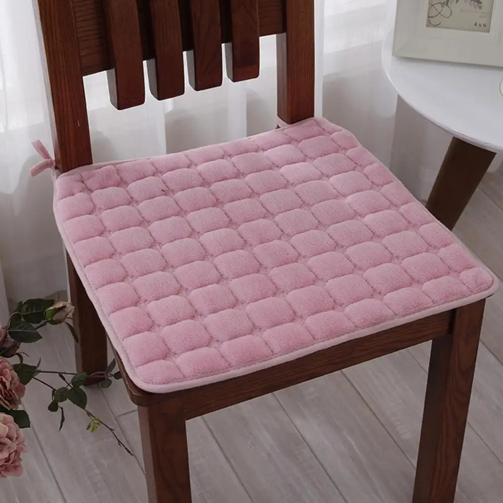 

Simple Chair Cushion Mat Square/Round Edge Chair Accessory Tie On Anti Skid Seat Cushion Chair Cushion Seat Cushion
