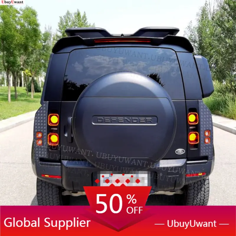 

For LAND ROVER DEFEND 2020 2021 ABS Plastic Rear Roof SpoilerTrunk Boot Lip tail Wing