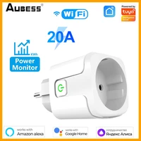 tuya smart plug 20a eu wifi wireless smart power socket smart home voice control works with alexa yandex alice google home