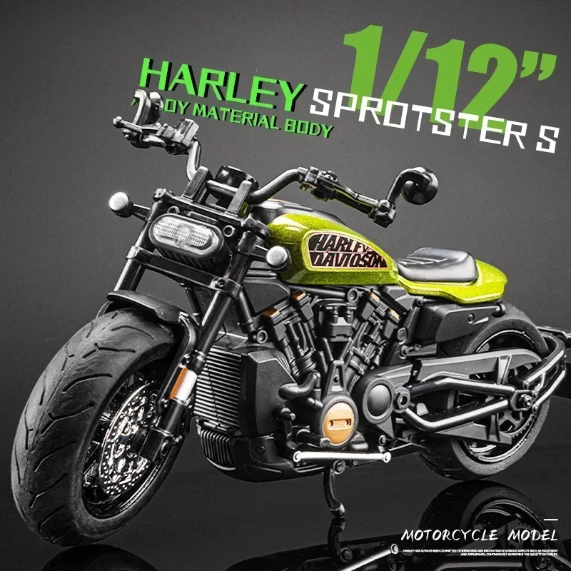 Симуляция масштаб 1/12 модель мотоцикла Harley Sportster S из сплава литая под давлением
