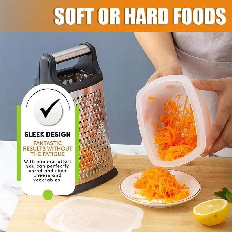 

Stainless Steel Box 4 Kitchen With Box Vegetable Grater Handheld Food Cutter Container Shredder Ginger Grater Sides Cheese For