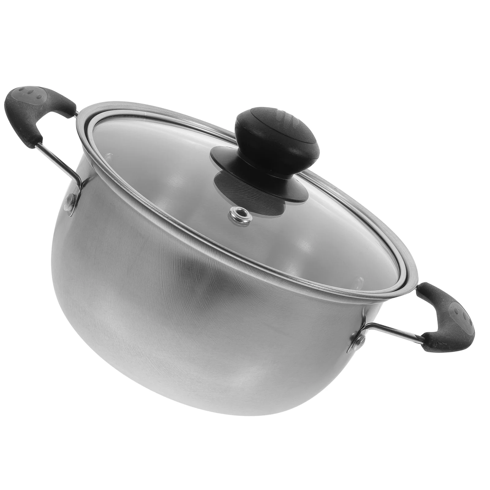 

Stainless Steel Milk Pot Soup Cookware Glass Stovetop Steam Cooking Frying Pan Set Lids Stockpot