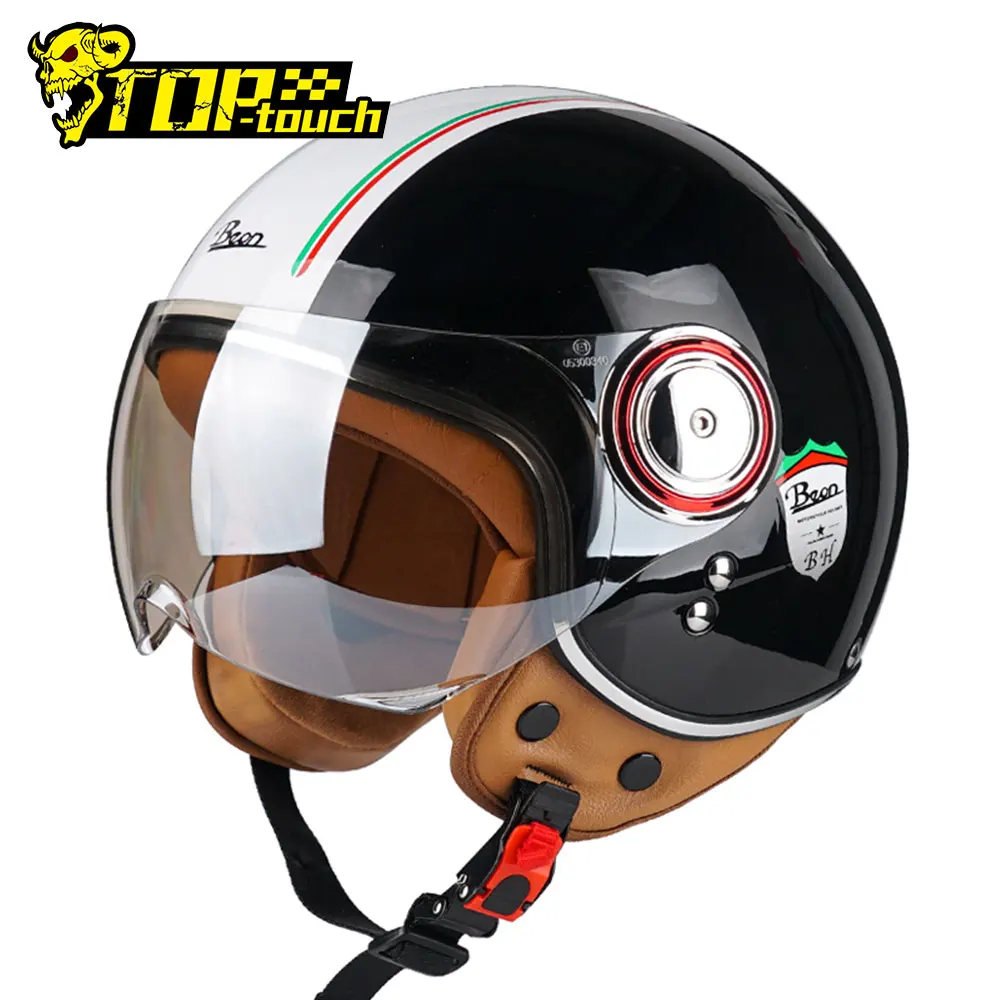 

New Motorcycle Helmet Men Women Casco Moto Open Face Full Face De Moto Vintage Retro Chopper Motobiker Helmet For 4 Season