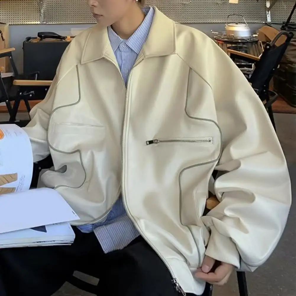 

Fashion Adults Coat Soft Casual Jacket Turn-down Collar Windproof Autumn Winter Unisex Style Jacket Cold Resistant