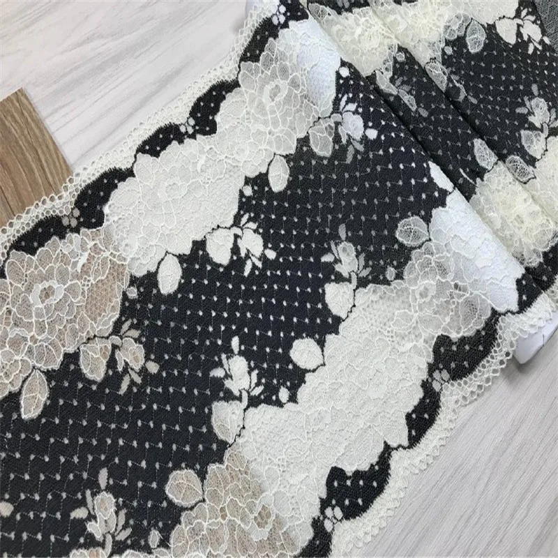 (2M/Lot) Elastic Neon Colors Lace Trim Multi-Color Stretch Fabric DIY Sewing Crafts Two Tone For Clothing Accessories - купить по