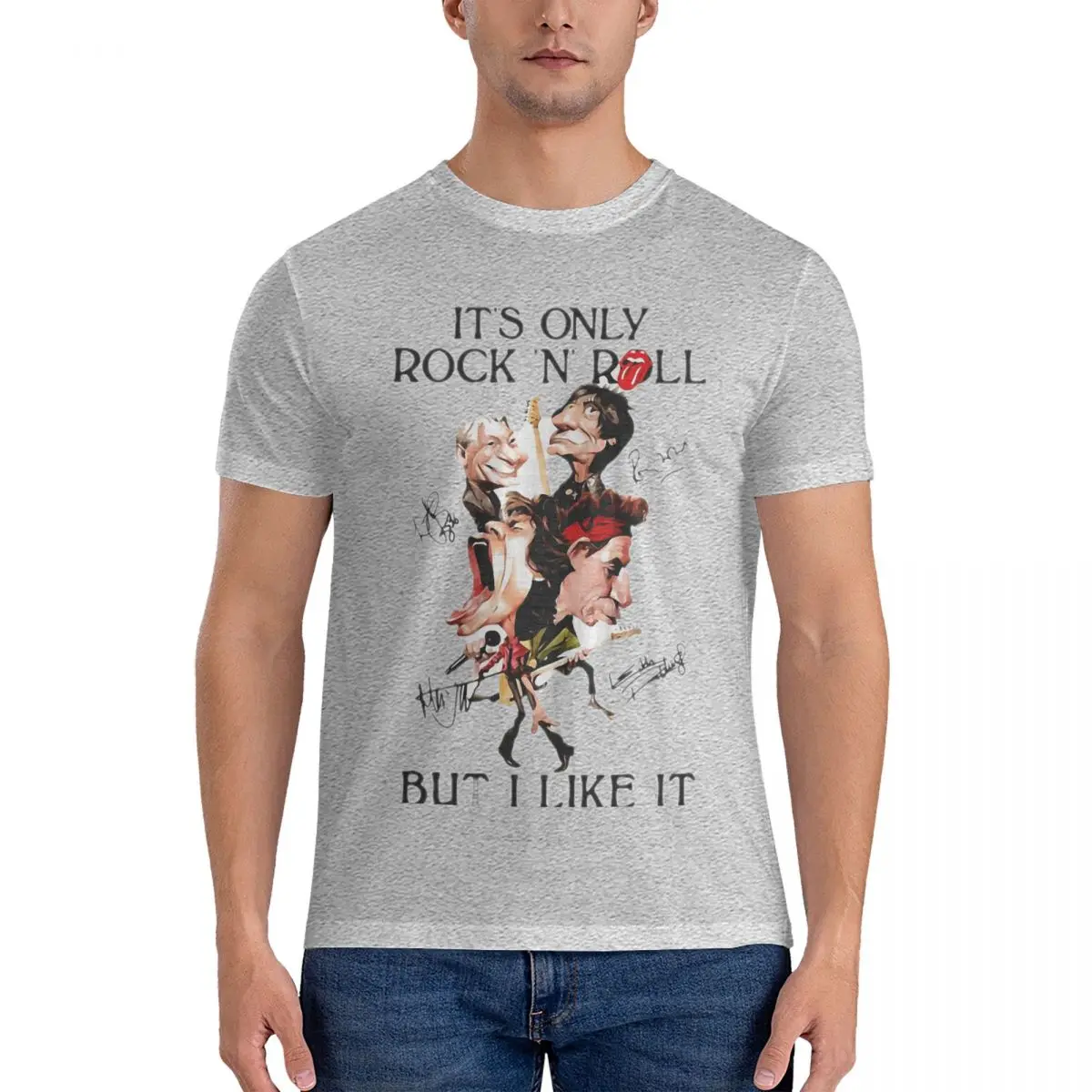 Мужские футболки с бриллиантами в винтажном стиле коротким рукавом и круглым