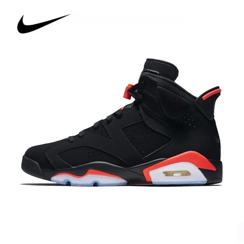 

Nike Black Air Jordan 6 Infrared Basketball Shoes Original Men Women Basketball Shoes Top Jordan 2019