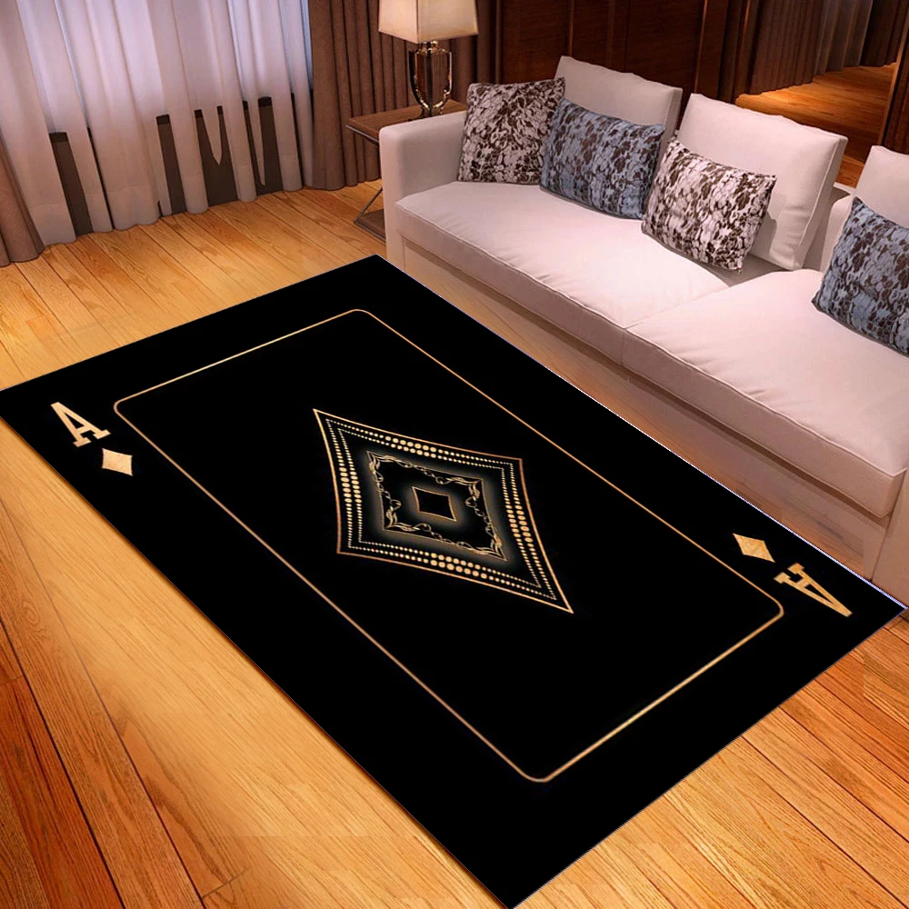 

Настраиваемый ковер для покера, искусственный ковер для гостиной и спальни, ковер для детской эстетической комнаты, коврик для покерных символов, ковер для игры в покер