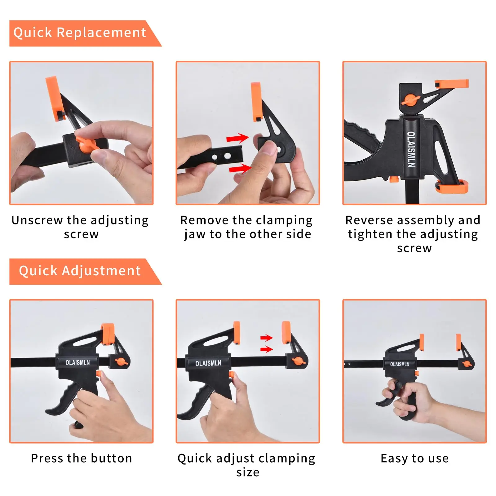 1 Шт. 4-дюймовый F-образный Деревообрабатывающий Зажим Быстроразъемные Губки