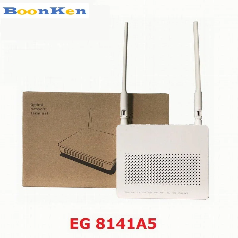New Original EG8141A5 1GE+3FE+1tel+Wifi Gpon ONU EPON ONT HS8145C FTTH modem router with English Software and Power