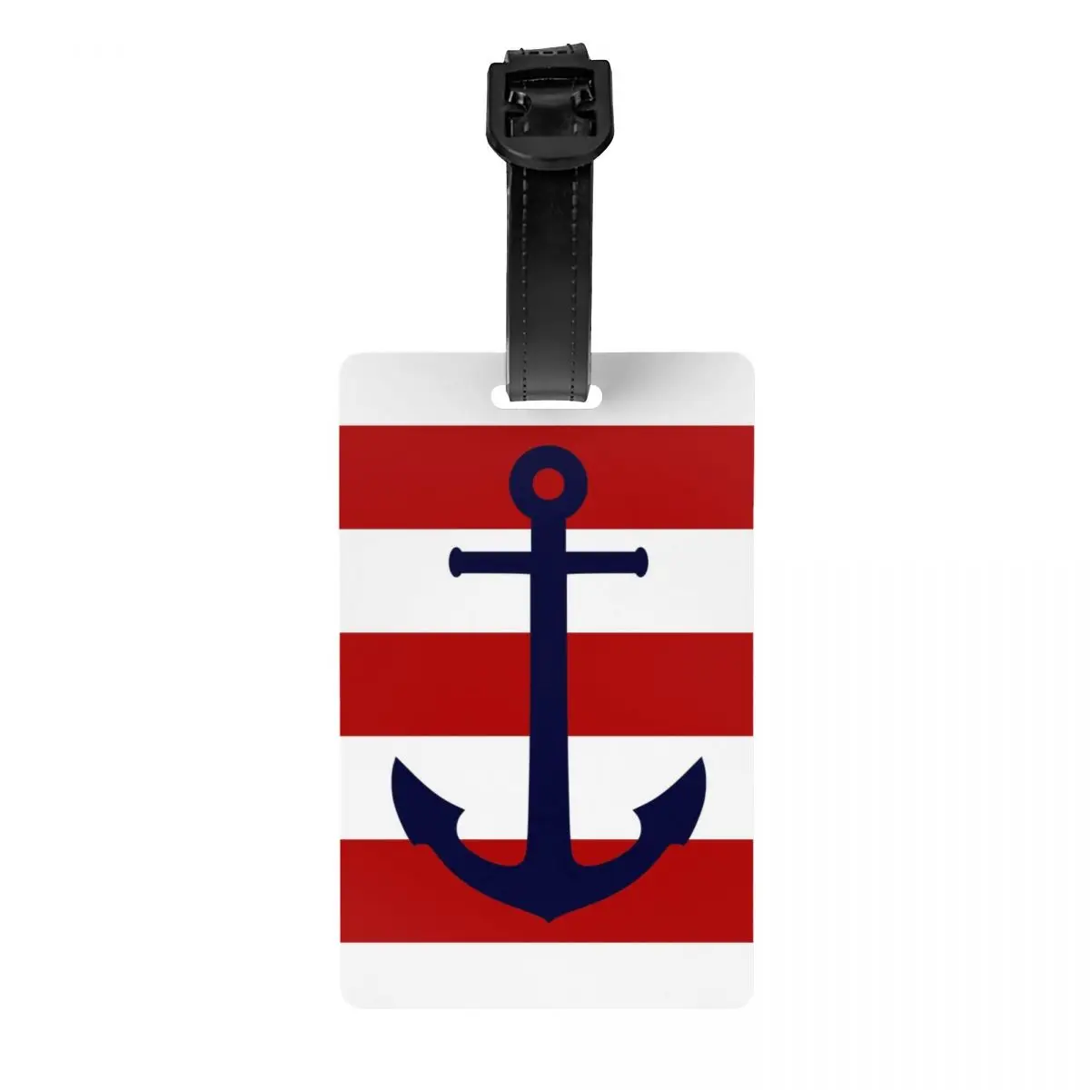 

Морской темно-синий якорь на красных полосках, бирка для багажа с именной карточкой, чехол для парусника, этикетка для удостоверения личности, дорожная сумка, чемодан