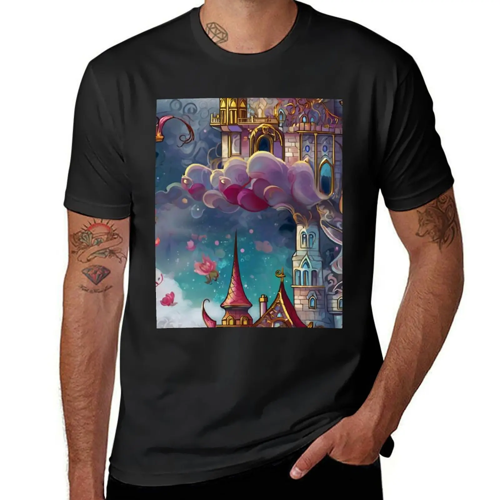 Чудесная футболка страны чудес Великолепная Милая одежда простая Мужская