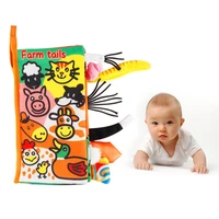 1pc baby early education animal tail touching tear not bad cloth book for early education learning