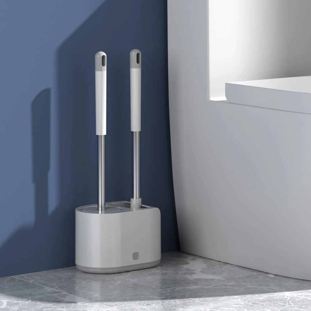 

2-in-1 Toilet Brush Set Reusable Toilet Bowl Brush For Home Hotel