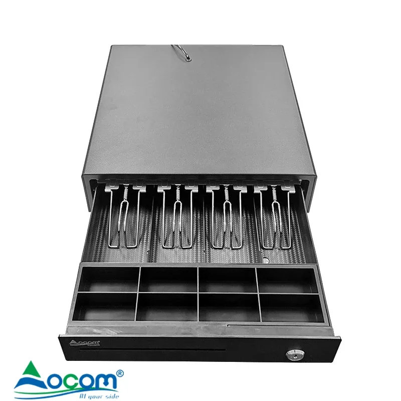Фото ECD-335X OCOM 335 мм мини-металлический денежный ящик для POS-терминалов, электронный денежный ящик с разъемом RJ11 для биллинговых систем №1
