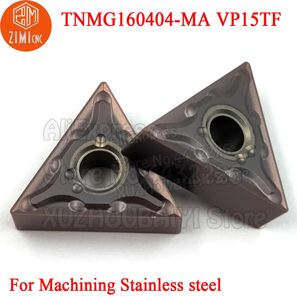 10pcs TNMG160404-MA VP15TF TNMG160404 MA VP15TF TNMG 160404 Carbide Inserts Turning Tools CNC Cutter Lathe Blade For Stainless s