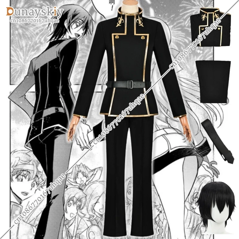 Код Лелуш Косплей Костюм Парик Geass vi Britannia Одежда Классический Аниме Черный Принц