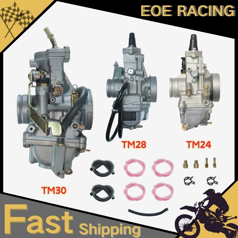 Фото Мотоциклетный плоский слайд-карбюратор, карбюратор для Mikuni TM24 TM28 TM30 TM TMX 50-650cc, 2/4-тактный двигатель CR250 KX125 KX150 №1