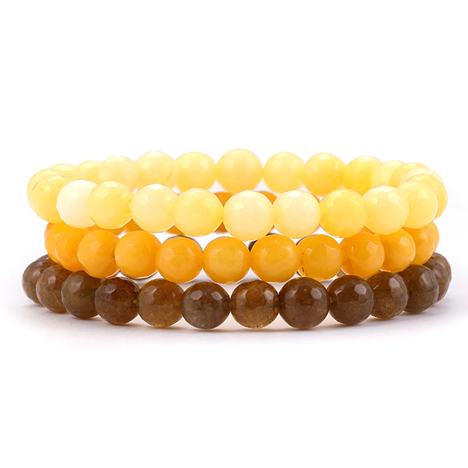 Браслет из бусин диаметром 8 мм с аметистом розовым кварцем