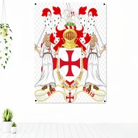 medieval crusaders warrior wallpaper decorative banner flag knights templar poster art work canvas painting wall decoration e5