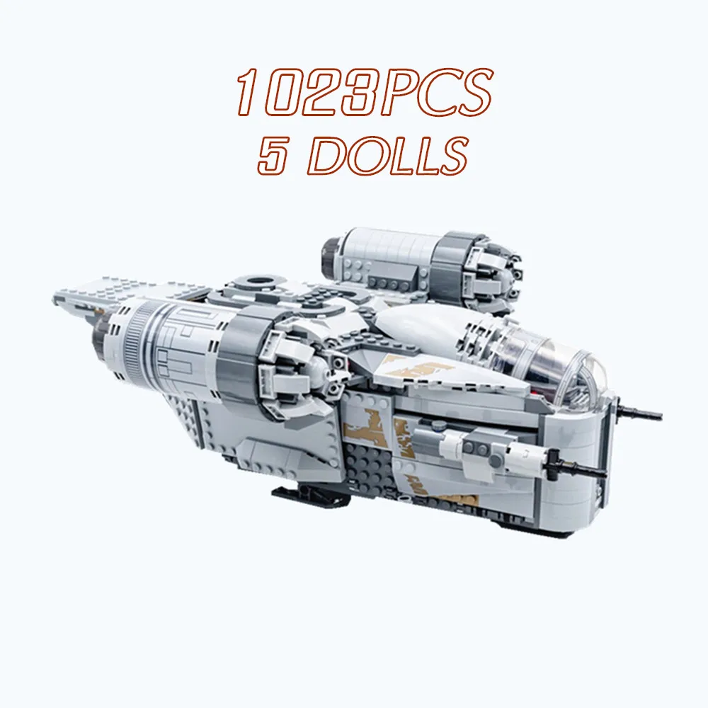 

Disney Stars Fighter Space Wars Razor Crest Kid Gift Toys The Mandalorian Fit 75292 Building Blocks Bricks Kid Gift Boys Set