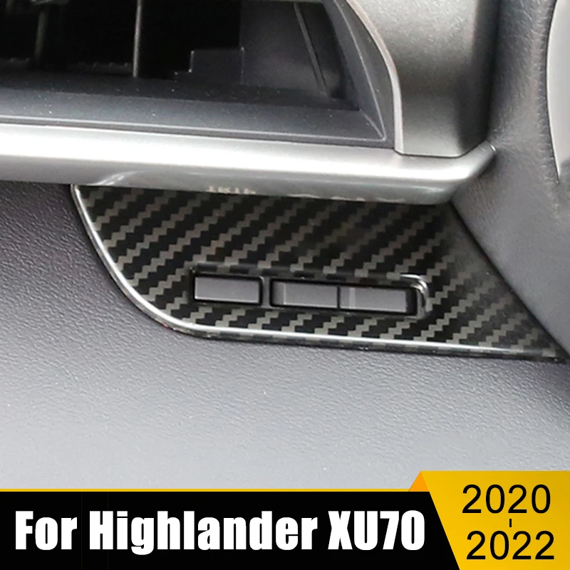 

For Toyota Highlander XU70 2020 2021 2022 Stainless Steel Car Dasbhoard Mileage Button Trip Panel Trim Frame Sticker Accessories