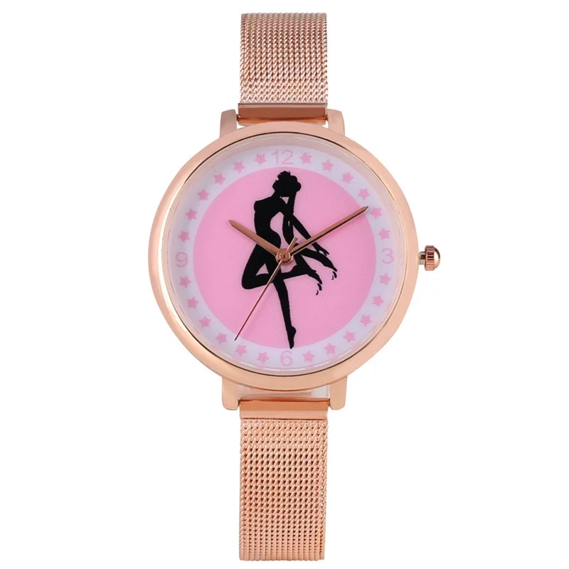 

Women's Watches Girl Bracelet Watch Quartz Display Sailor Moon with Charming Chain Gift Set