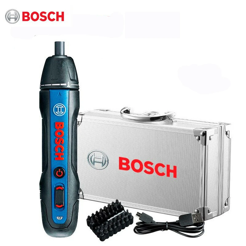

Bosch GO2 Wireless Electric Screwdriver Set 3.6V Power Tools Rechargeable Cordless Drill Mini Screwdriver Bits 33Pcs Multi-Tool