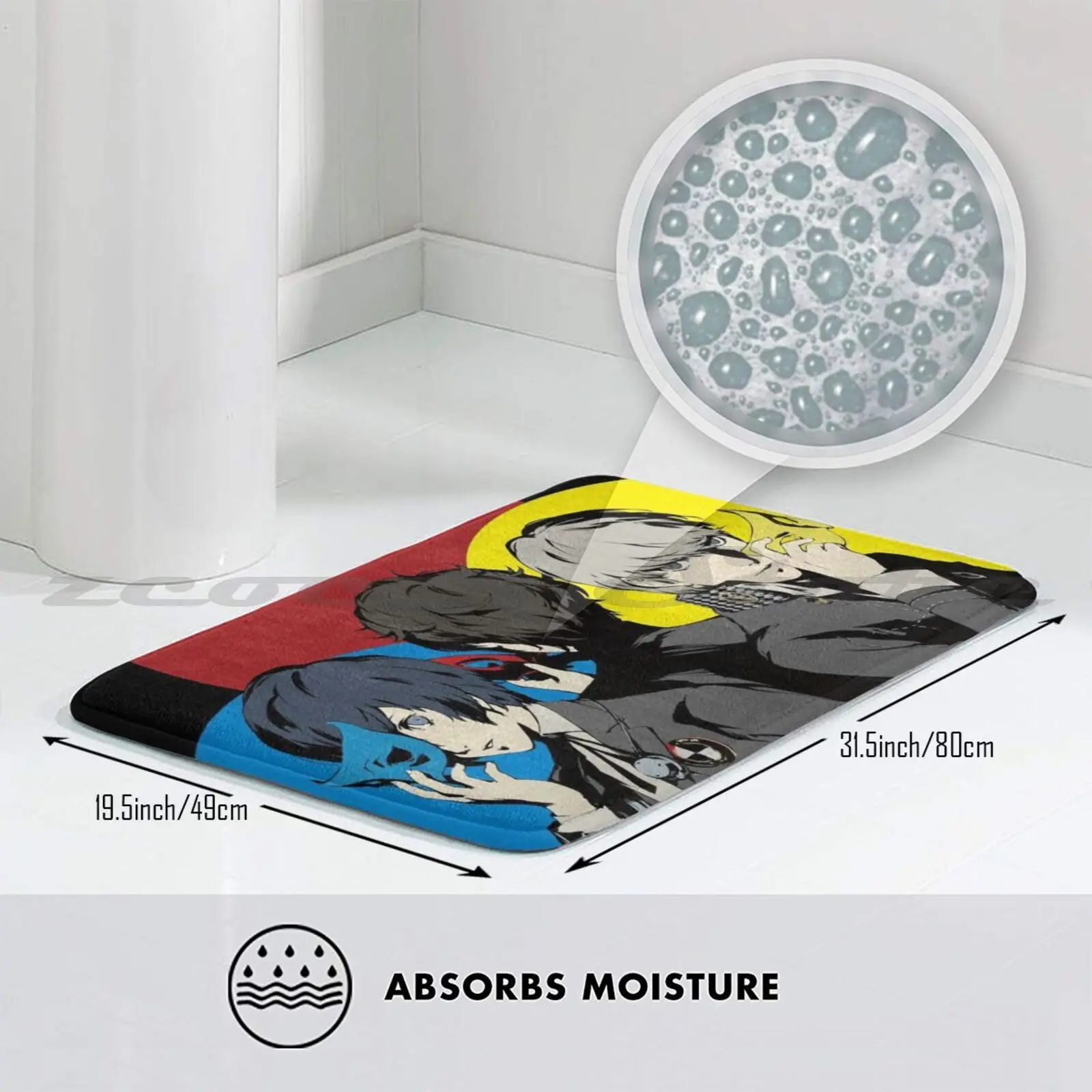 『 Persona 』 коврик для героев мультфильма нескользящий впитывающий воду дверной 5