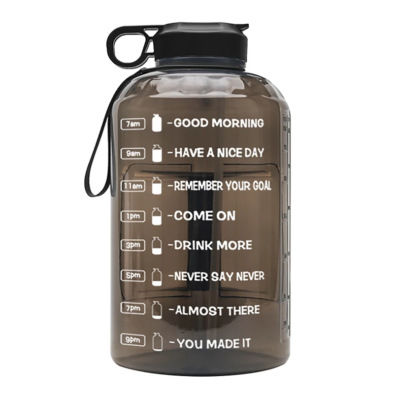 

Gallon Motivational Water Bottle Leakproof BPA Sports Water Bottle With Straw For Fitness Outdoor Enthusiasts