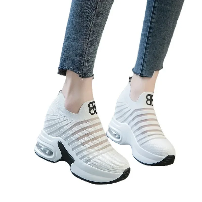 

Shoes for Women 2023 Spring Summer New Women's Fashion Thick Sole Sports Shoes Casual Hollow Mesh Breathable Sneakers Female
