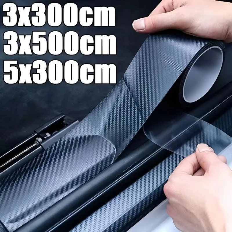 3D наклейка из углеродного волокна защитная пленка для порога автомобиля