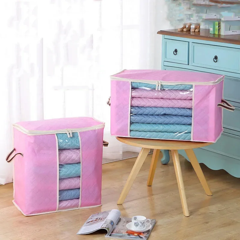 

Разноцветная сумка для хранения одежды, плотный органайзер для постельных принадлежностей, пылезащитный домашний контейнер для всякой вся...