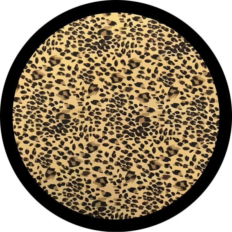 

Leopard / Cheetah Print Spots (standard) Spare Tire Cover for any Vehicle, Make, Model and Size - Jeep, RV, Travel Trailer,