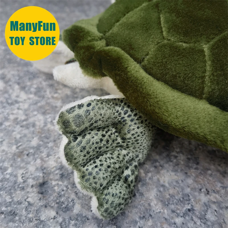 Фото Реалистичная плюшевая игрушка морская черепаха Olive Ridley, реалистичная зеленая мягкая игрушка-черепаха, имитационная кукла, подарок. №5