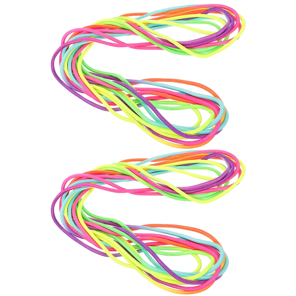 

2 Pcs Rubber Band Exercise Jumping Ropes Adults Toys Taste Long Skipping Fitness Student