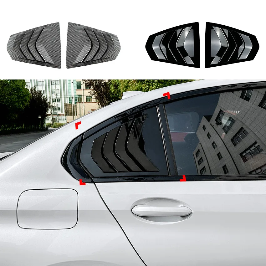 

Car Rear Window Shutter Cover Trim Window Louver Side Vent Trim Accessories For BMW 3 Series G20 320i 325i 330i 2019+