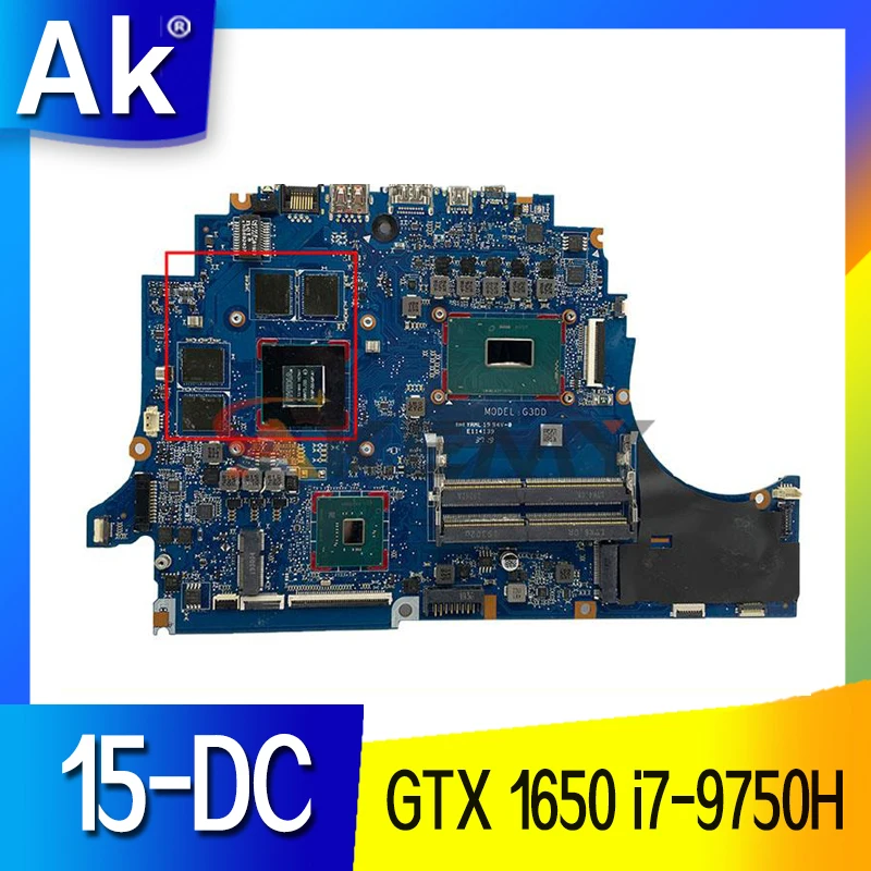 Материнская плата для ноутбука DAG3DDMB8C0 HP 15-DC GTX 1650 4 Гб i7-9750H 100% хорошо
