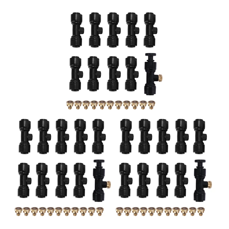 

HOT-3X Misting Nozzles Kit Fog Nozzles For Patio Misting System Outdoor Cooling System Garden Water Mister