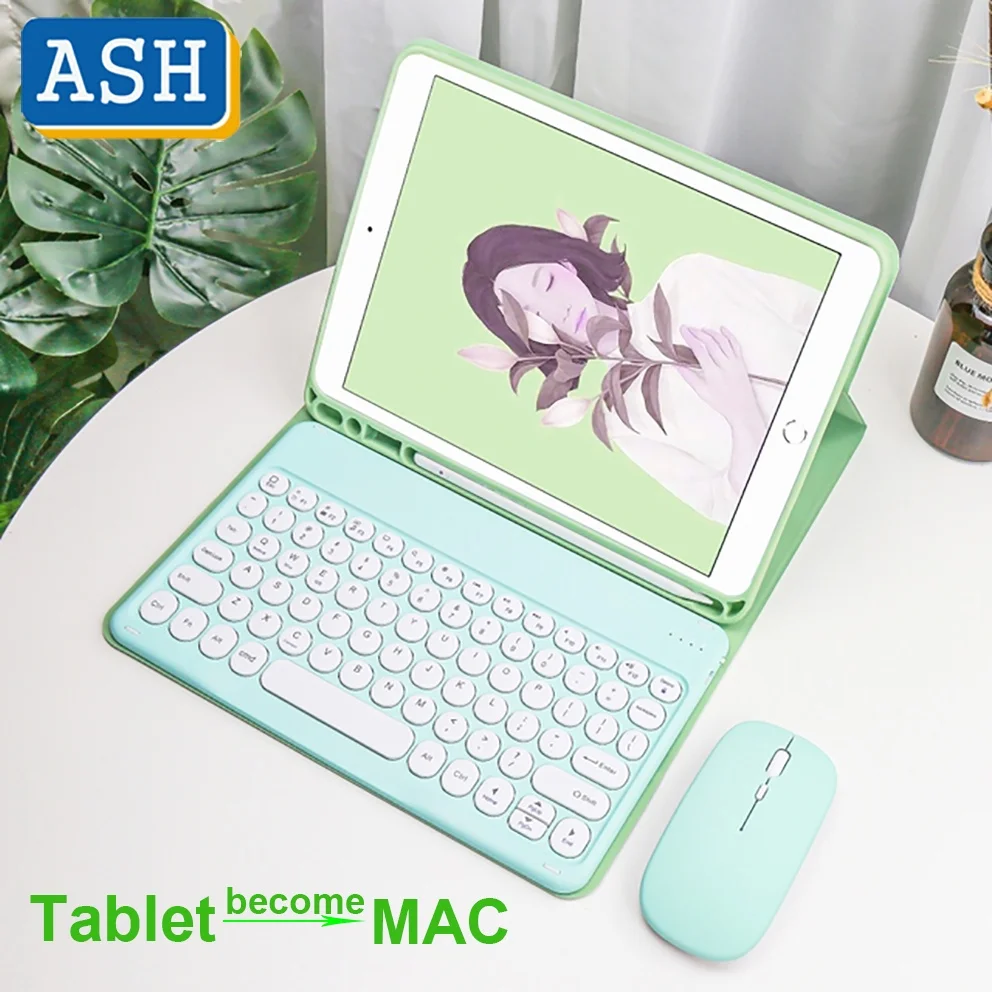 

ASH For Samsung Galaxy Tab S6 Lite Wireless Keyboard Mouse Case Tab S6 Lite 10.4 SM-P610 P615 S7 A7 10.4 Pencil Holder Slim