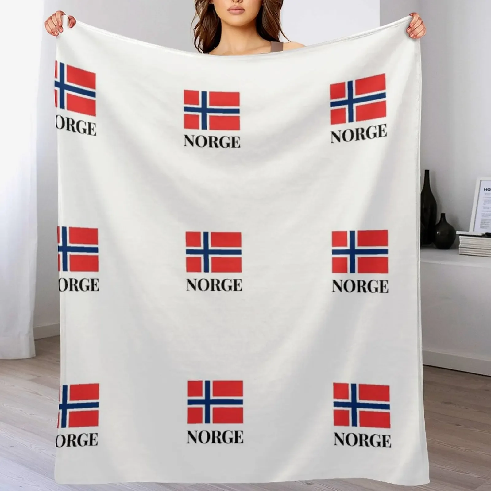 Фото Плед Norge Norway для путешествий, уютное одеяло для самолета и поезда №1