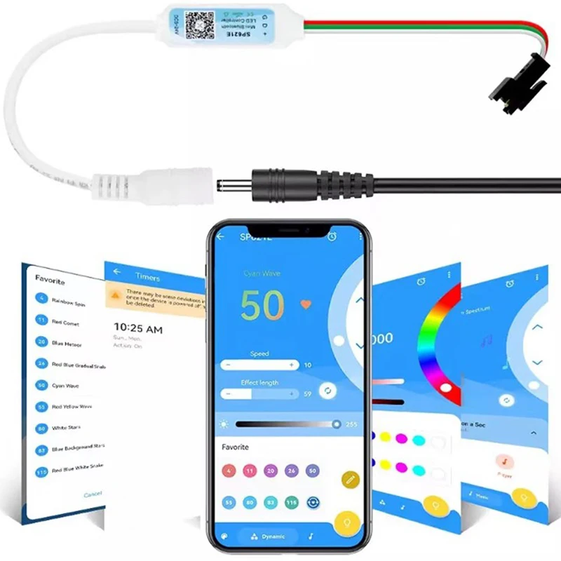 SP621E Мини Bluetooth RGB контроллер для WS2811 WS2812 WS2813 светодиодная полоса управления-24 В