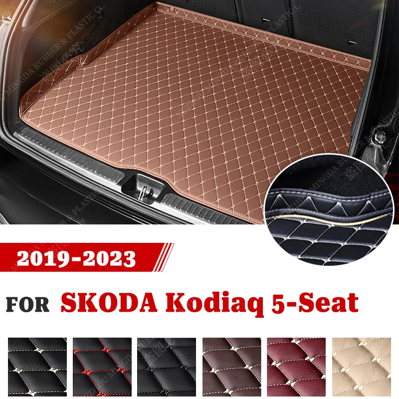 

Коврик для багажника автомобиля для SKODA Kodiaq 5-Seat 2019 2020 2021 2022 2023, пользовательские автомобильные аксессуары, украшение интерьера автомобиля